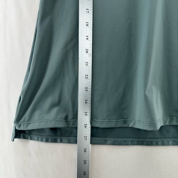 Gymshark LustreTank Top Women Sz M Scoop Neck Racerback Cut Out Stormy Turquoise - Picture 9 of 11